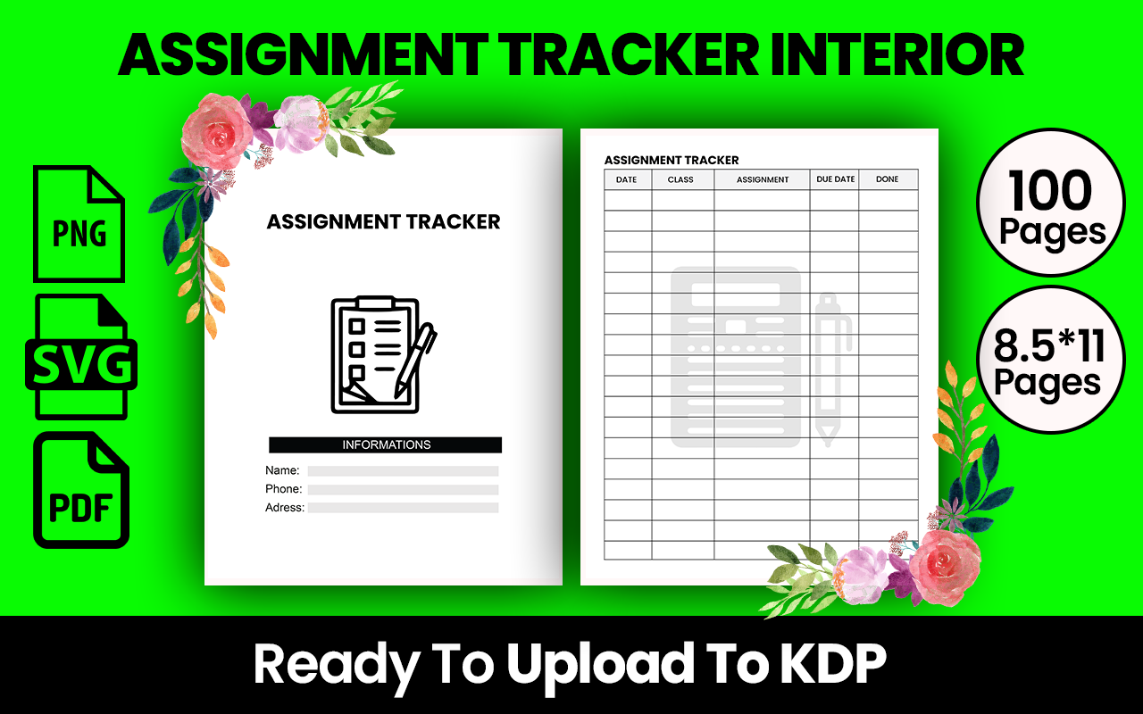 ASSIGNMENT TRACKER KDP INTERIOR Graphic by Razongraphics · Creative Fabrica
