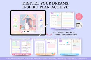 All in One Cute Undated Digital Planner Graphic by Tas Creative Studio ...
