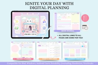 All in One Undated Digital Planner Graphic by Tas Creative Studio ...