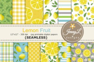 Lemon Fruit SEAMLESS Digital Papers Graphic by jennyL_designs ...