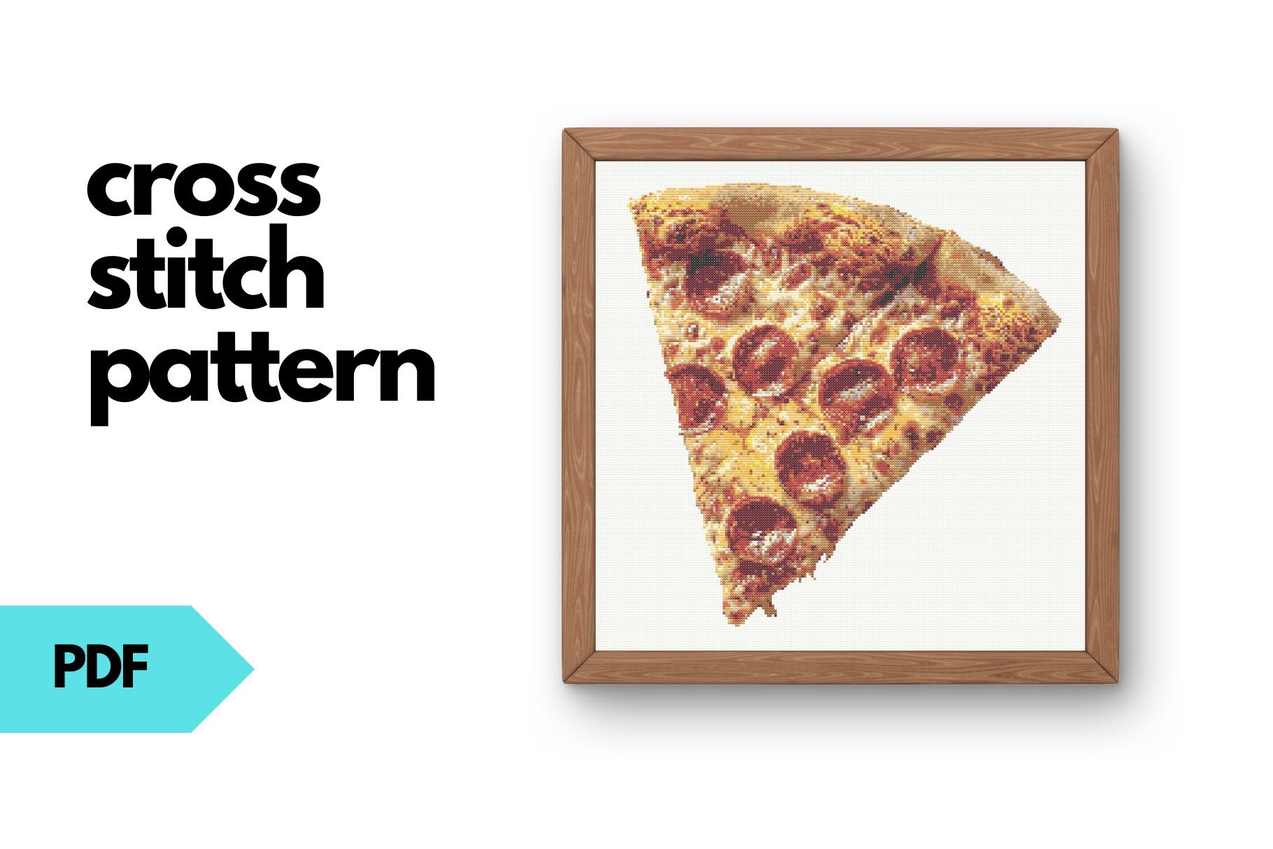 Pizza Slice Cross Stitch Patten
