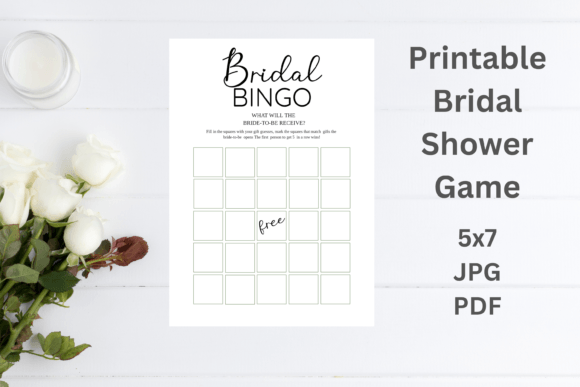 Printable Minimalism Bridal Bingo Game