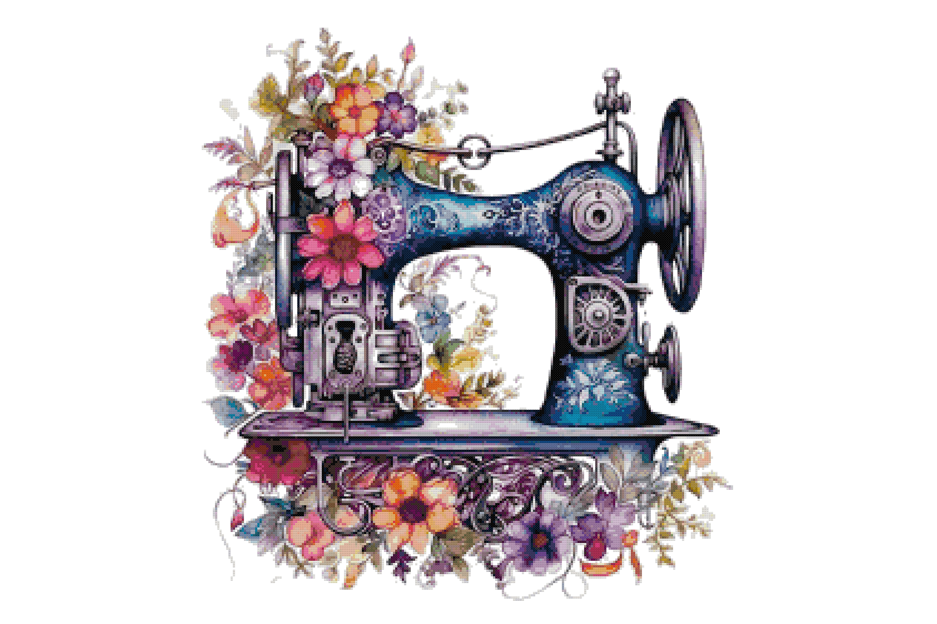Sewing Machine Counted Cross Stitch PDF