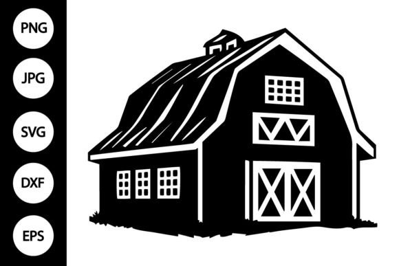 Silhouette Farm Barn SVG Graphic by MYDIGITALART13  Creative Fabrica