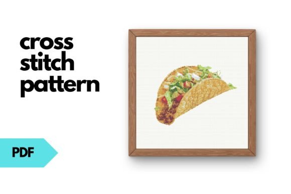 Taco Cross Stitch Pattern