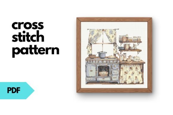 Vintage Kitchen Cross Stitch Pattern