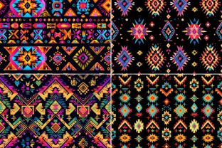 Bright Aztec Tribal Pattern Graphic by Paper & Pattern Studio ...
