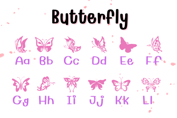 Butterfly Font - Preview 1