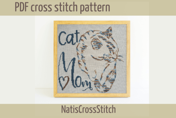 Cat Mom Cross Stitch Pattern