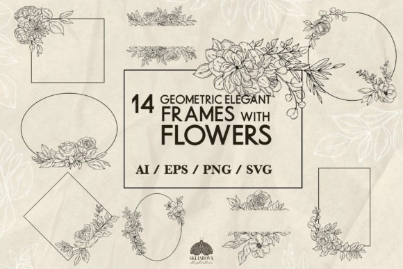 Flower Frames Svg Png Eps