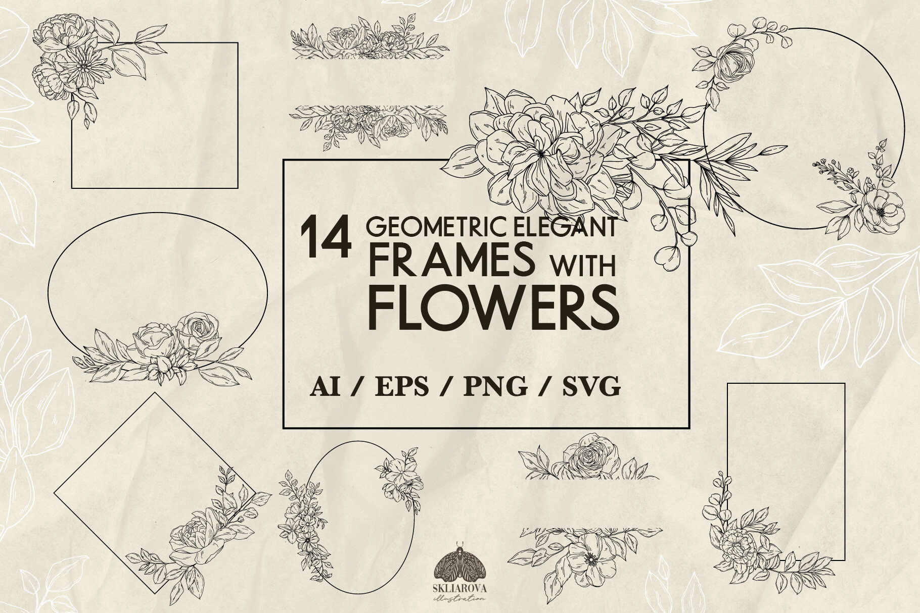 Flower Frames Svg Png Eps