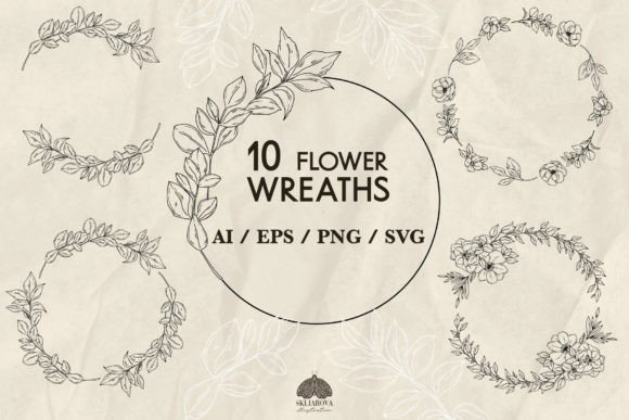 Flower Wreaths Svg Png Eps