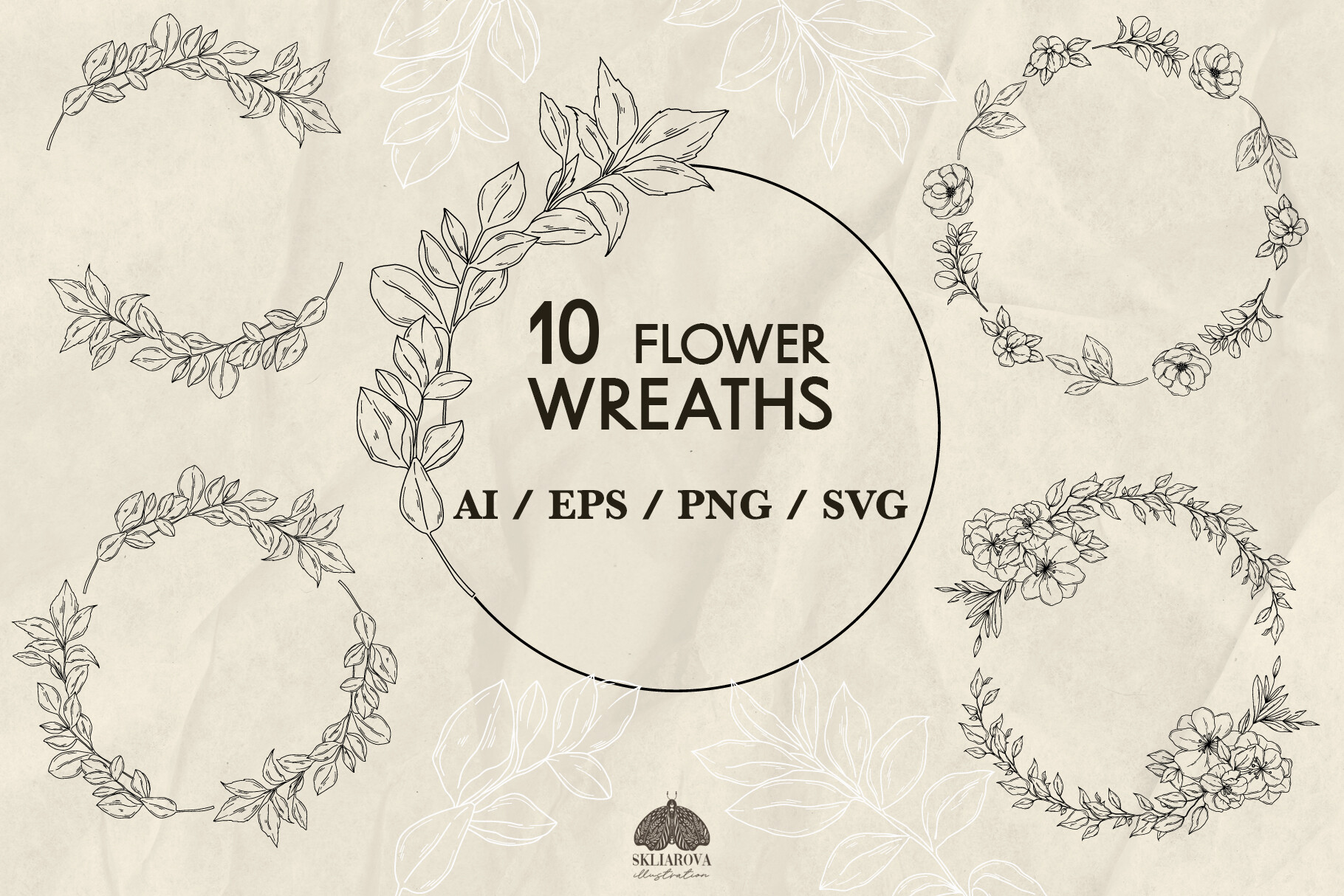 Flower Wreaths Svg Png Eps