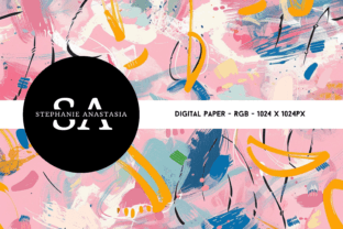 Pink Abstract Digital Paper Graphic by slynnanastasia · Creative Fabrica