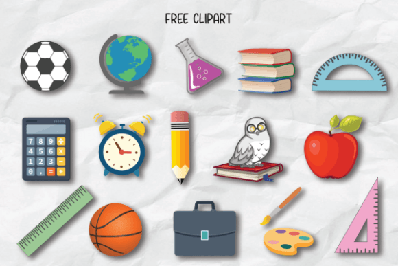 Cute School Font PNG with transparent background - Preview 1