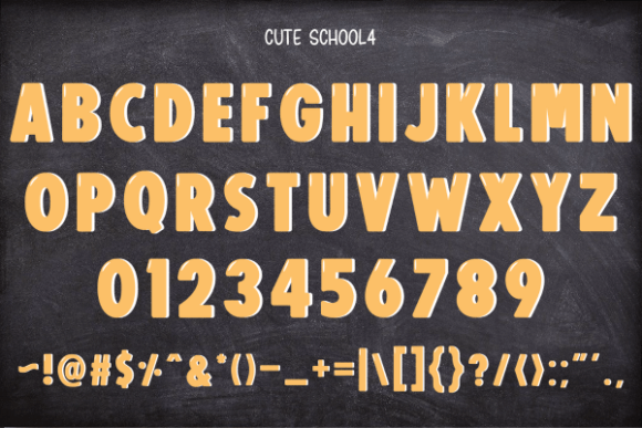 Cute School Font PNG with transparent background - Preview 5