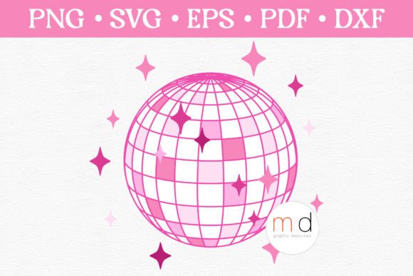 Cute Pink Disco Ball Svg Mirror Ball Png