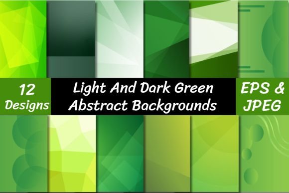 Dark and Light Green Abstract Background Graphic by VYCstore · Creative ...