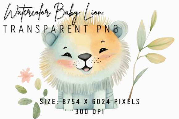 Watercolor Baby Lion Transparent PNG Graphic by PinkDreams · Creative ...