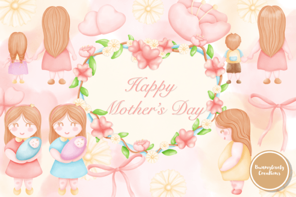 Happy Mother’s Day Graphic Illustrations By CapiCozyArt