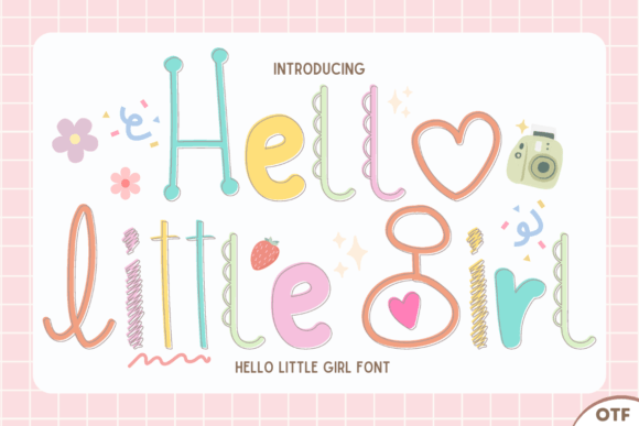 Hello Little Girl Font - Cute Lettering Fonts