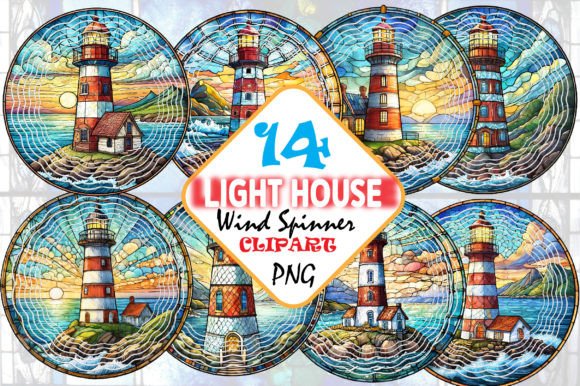 Light House Wind Spinner Clipart