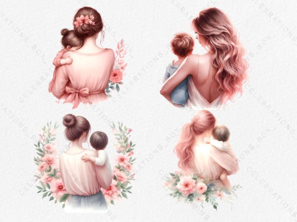 Mom and Baby Clipart Mothers Day Clipart
