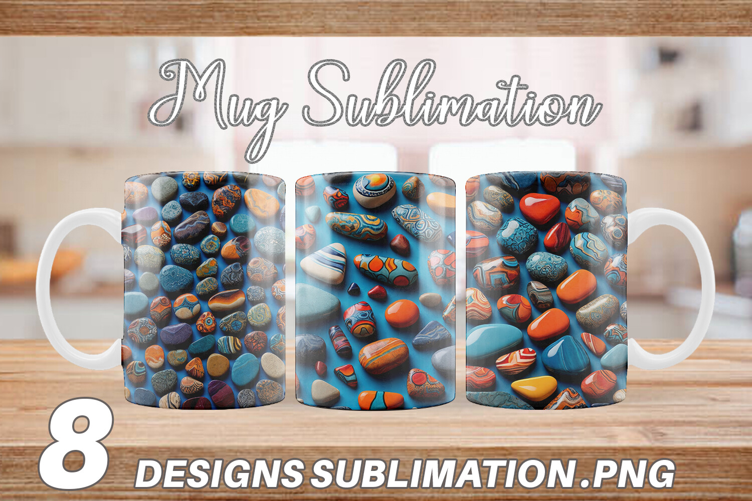 Mug Wrap Collection Pattern Stones Graphic by Artnoy · Creative Fabrica