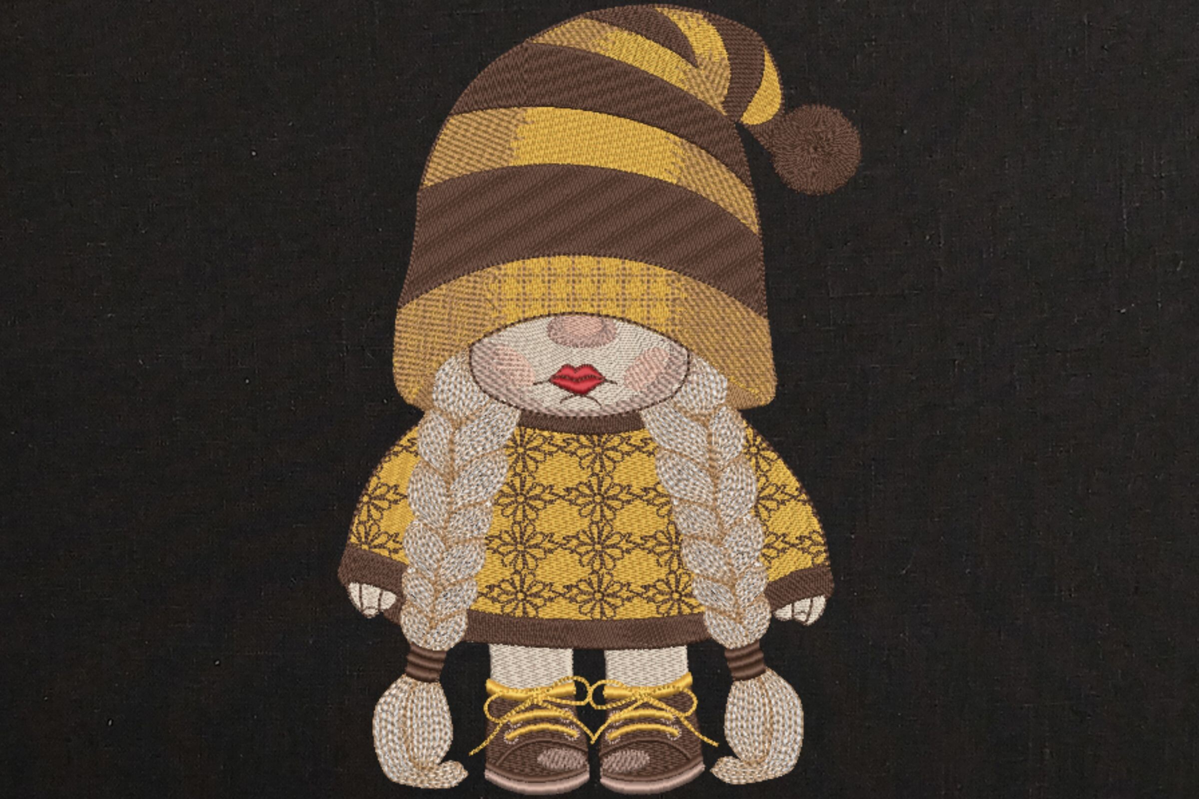 Cute Yellow Gnome Girl