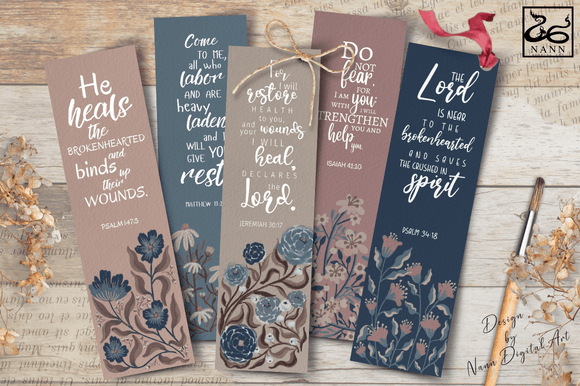 Printable Bible Verse Bookmarks Set #028