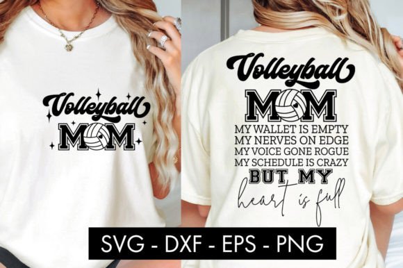 Volleyball Mom My Wallet is Empty SVG Grafik Plotterdateien Von freelingdesignhouse