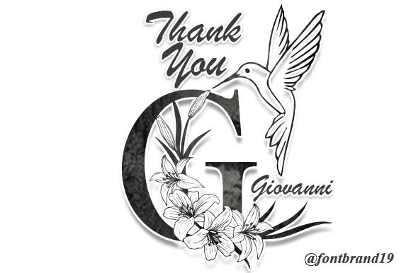 Bird Lily Flower Font - Preview 6