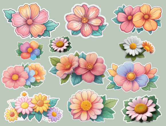 Flower Sticker | Digital Stickers