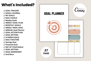 Goal Planner Canva Template Graphic by DIGITAL PRINT BOX · Creative Fabrica