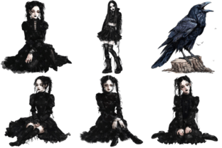 Gothic Garden Clipart Graphic by Markicha Art · Creative Fabrica