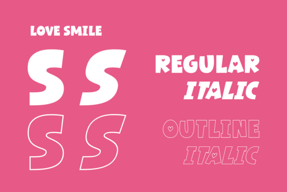 Love Smile Font PNG with transparent background - Preview 4