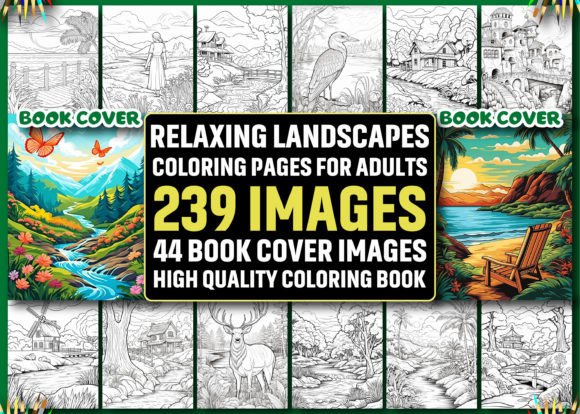 239 Relaxing Landscapes Coloring Pages