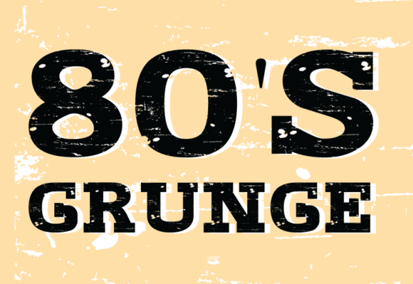 80's Grunge Font PNG with transparent background - Preview 1