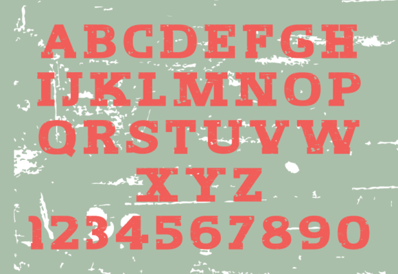 80's Grunge Font PNG with transparent background - Preview 2