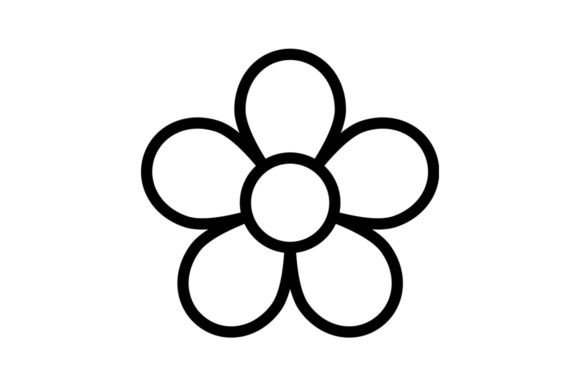 Daisy Flower Outline Icon Vector