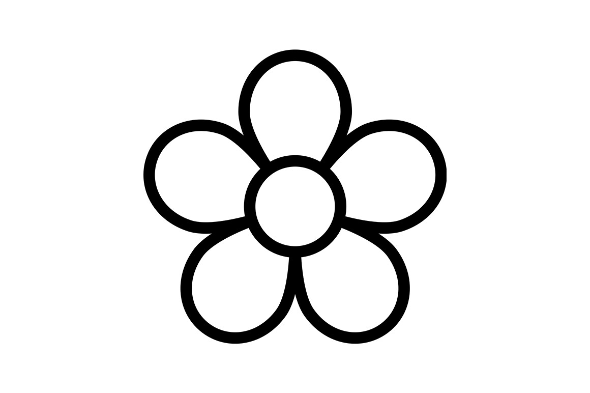 Daisy Flower Outline Icon Vector