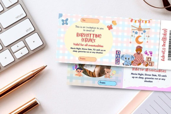 Editable Babysitting Voucher Canva