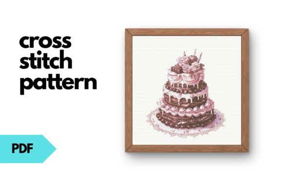 Fancy Cake Cross Stitch Pattern