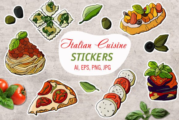 Italian Kitchen / Printable Stickers
