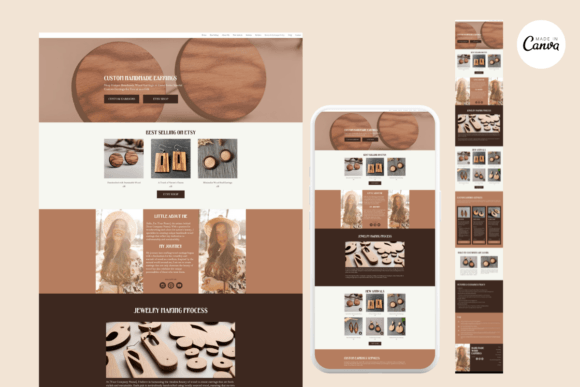 Jewelry Website Template - Canva