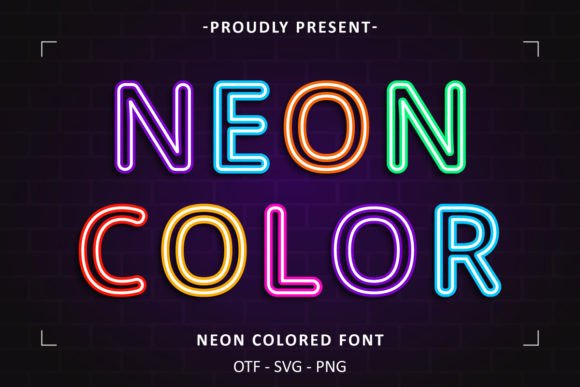 Neon Colored Font by Font Craft Studio preview