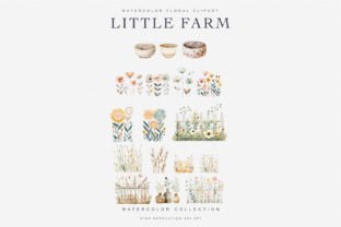 Nursery Little Farm Animal Clipart Set Graphic by patipaintsco ...