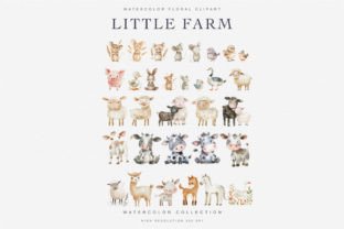 Nursery Little Farm Animal Clipart Set Graphic by patipaintsco ...