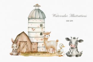 Nursery Little Farm Animal Clipart Set Graphic by patipaintsco ...