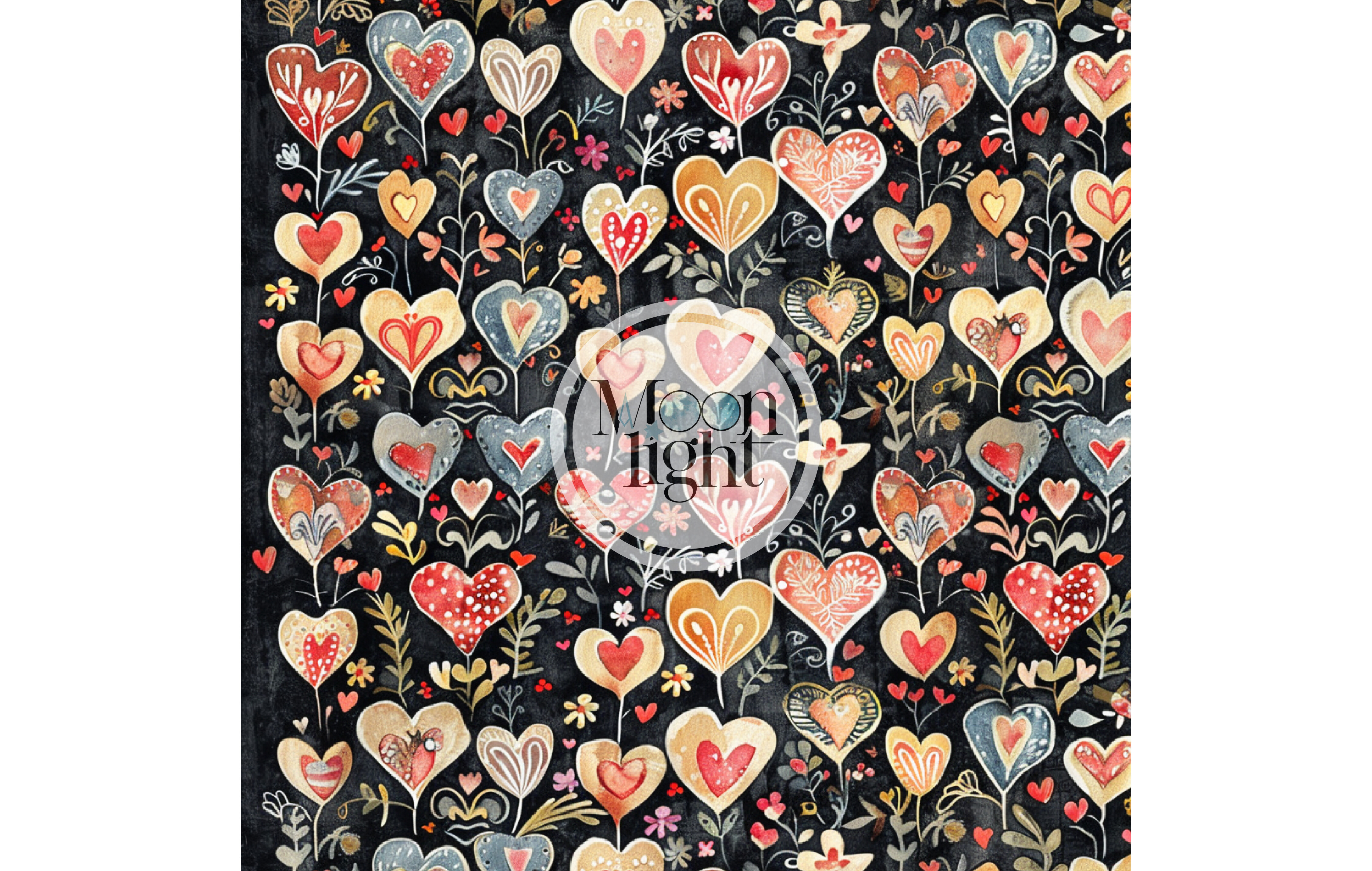 Sweet Heart Digital Paper 58 Graphic by moonlight craft · Creative Fabrica